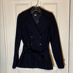 J Crew Navy Double-breasted wool pea coat